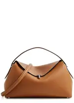 Totême T-Lock Leather top Handle bag - Camel ONE SIZE