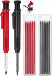 2 Pack Carpenter Pencils Mechanical Pencils with 12 Refills, Construction