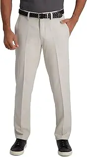 [Haggar] Mens HC80287 Cool 18 Pro Slim Fit Flat Front Premium Flex Waistband Pant Casual Pants