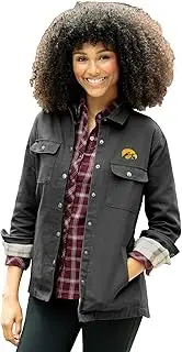 Vantage Apparel Women's Collegiate Canvas Flannel-Lined Flap Patch Pocket Jacket