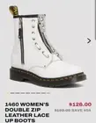 Dr. Martens 1460 Twin Zip White New Size 8 Vietnam