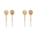 2x Ladelle Chelsea Mango Wood Salad Servers Spoon/Fork Kitchen Serving Set