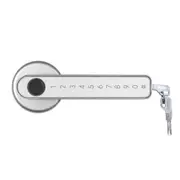 Electronic Smart Door Lock Handle Digital Fingerprint Password Bluetooth Key Silver