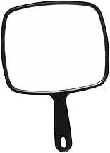 Professional Handheld Salon Mirror with Handle Ergonomic Design for Hairdressers for Makeup and Hair Styling Classic Black Color for Barbers and Dentists