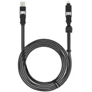 RollingSquare Charging Cable inCharge XL 3m Six-in-One USB-C/A/Micro/Lightning Black