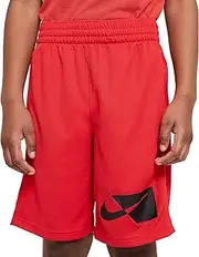 [Nike] Dri-FIT Big Kids' (Boys') HBR Training Shorts CU8959-657 (RED/Black), Medium