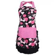 Mothers Aprons for Women with Pockets, Extra Long Ties, Vintage Damask Apron,