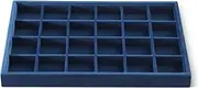 Yinbeini 24 Slot Jewelry Storage Tray, Velvet Earrings Ring Necklace Display Organizer, Jewelry Accessories Holder Plate, Shop Display and Home Organizer