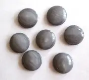 7/pcs Buttons Size M Diameter=11/16" (11mm) Gray shining 2 holes in the back