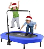 ANCHEER Foldable Trampoline, Mini Rebounder Trampoline with Adjustable Handle...