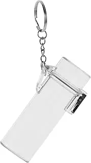 [TOBBOMEY] Waterproof Lighter Portable Waterproof Flints Fire Starter Match Protective Portable Travel Case Travel Cases Cover Holder Lighter Keychain Holder Transparent Plastic