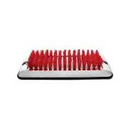 heavy duty Stainless Shoe/Boot Scraper W/ red step Brush universal mount 90055