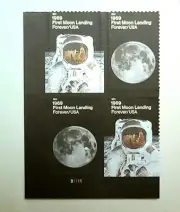 2019 Plate Block 5400! MNH US Stamps Moon Landing 50th Anniversary XF! Armstrong