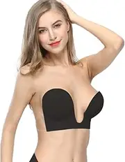 [Seenew] Adhesive Bra Strapless Sticky Bra Invisible Backless Bras Silicone Push Up Bra for Women