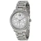 Michael Kors Brinkley Silver Dial SS Chronograph Quartz Ladies Watch MK6186