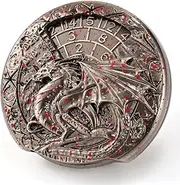 Dragon Roulette Metal Spinner Dice 7-in-1 Spinning DND Dice Set with Gorgeous Gift Box for Dungeons and Dragon and Role Playing Game(Bloodstain)