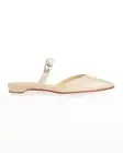 Christian Louboutin CHOC LOCK Croc Embossed Leather Flat Mule Sandals Shoes $795