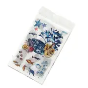 6 Sheets/Pack Fantasy Under The Sea Sticker Adhesive Craft Stick Label Notebook Computer Phone DIY Decor Kids Gift Stationery