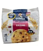 Quaker Oat Cookies Raisin / Biskut Oat Kismis 10 Sachets - 2 Packs