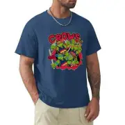 Adelaide Crows AFL Team Ninja Turtles T-Shirt Large Navy