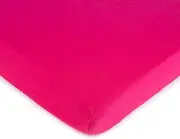 SheetWorld Fitted Crib/Toddler Sheet - Hot Pink Jersey Knit - Made in USA
