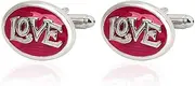[Sisadodo] Valentines Day Cufflinks Gifts for Men Boyfriend Romantic Love Cuff Links for Husband Fiance Anniversary Engagement Gifts from Wife Fiancee I Love You Cufflink for Boyfriend Thinking of You Gift,