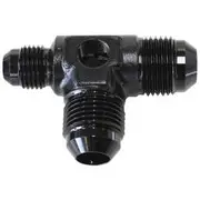 Aeroflow Flare AN Stepped Tee with 1/8" NPT Ports, AF824-06-08BLK