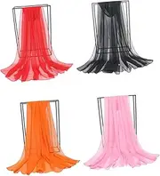 [FRCOLOR] Solid Color Sunscreen Scarf for Women Versatile Dancing Shawl Cape Lightweight Sun Block Wrap for Parties Beach Travel and Special Occasions
