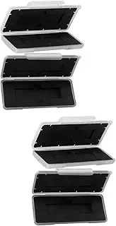OSALADI 2sets Case for Portable Shockproof Hard Drive Storage Box Easy Open-Close Mechanism Plastic 2pcs*2
