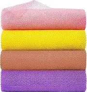 4Pcs African Exfoliating Net, BetterJonny 30 * 80cm Nylon Bath Sponge Net 4 Colors Long Net Sponge Exfoliating Shower Body Scrubber Back Scrubber Skin Smoother