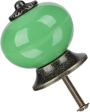 Ceramic Knob,Cabinet,Furniture Pull Handles,Door Pull,Drawer Pull Handle,Ceramic Knobs Drawer Knob Round Pull Handle Home Door Replacement Cupboard Wardrobe Dresser Decoration Green
