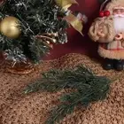 Making Christmas Tree Accessories Green Leaf Pine Branches Artificial Plants
