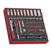 Teng Tools TED1489 - 89 Piece 1/4 inch Drive Socket Set in EVA Tray