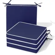 Outdoor Chair Cushions Set of 4, 19W x19D x2.5T 19x19 Inch (Pack of 4) Navy