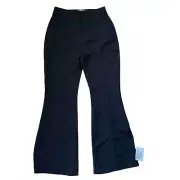 Topshop Side Split Flare Pants Black Women’s Size 8 NWT