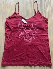 NWT Rare Victoria’s Secret PINK University Red Phi Beta Pink Bra Cami Size L