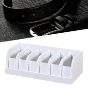 Belt Storage Organizer 6 Grids Sleek Belt Display Box for Shop Home Wardrobe