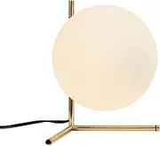 BOKT Mid Century Modern Brass Table Lamp Home Decor Glass Ball and ANG Metal Table Lamp Reading Lamp for Office, Bedroom, Living Room (A-Style)
