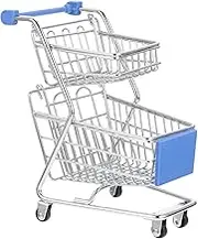 PHENOFICE Mini Shopping Cart for Supermarket Cart for Role Play Desktop Decor Basket with Strong Structure for Organizing Office Home Essentials