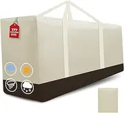 Outdoor Patio Cushion Storage Bag, Waterproof Extra Large Furniture Storage Bags For Rectangular Cushion, Protective Zippered Storage Bags with Handles, 68''L x 30''W x 20''H Begia