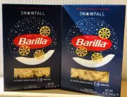 Limited Edition Barilla Snowfall Christmas Snowflake Pasta 12 oz Box - 2 Pack