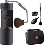 [1Zpresso] J-Ultra Manual Coffee Grinder Iron Gray, Conical Burr, Foldable Handle, Magnet Catch Cup Capacity 40g, Numerical Adjustable Finely Setting, Faster Grinding Efficiency Ideal for Espresso