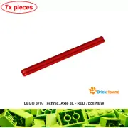 LEGO 3707 Technic, Axle 8L - RED 7pcs NEW