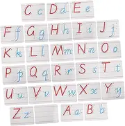 HOMSFOU 1 Cute Fridge Magnets Uppercase Lowercase Letters for Educational Interactive Learning Tool for Preschool Spelling Games Includes Storage Bag Pen for Fridges