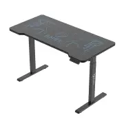 ONEX GDE1400G RGB Tempered Glass Electric Height Adjustable Gaming Desk - Black