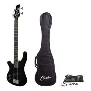 Casino '24 Series' Left Handed Short Scale Tune-Style Electric Bass Guitar Set (