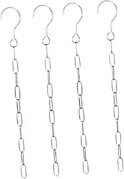 COLLBATH 4 Pack of Stainless Steel Clothes Hangers Long Hanging Drying Rack Hooks Organizer Wardrobe Hangers Space Saver for Bedroom Coat Closet