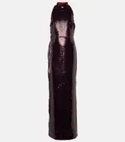 [Safiyaa] Safiyaa Viba sequined gown AU 18 red