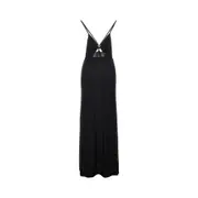 [EMPORIO ARMANI] EMPORIO ARMANI Lurex jersey long dress Woman S S Black