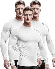 [DRSKIN] Men's Thermal Wintergear Fleece ColdGear Compression Baselayer Long Sleeve Under Top T Shirts